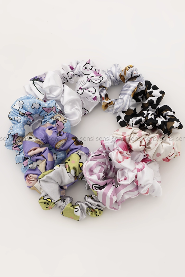 ست تاپ و شلوارک ساتن طرح دار کد1005472